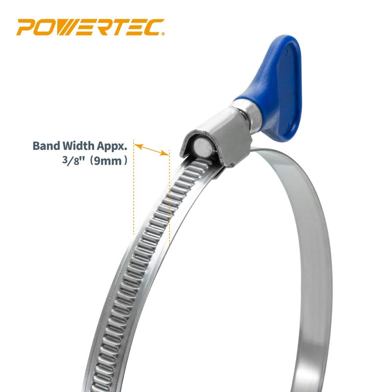 POWERTEC 70120 4 Inch Key Hose Clamp, Thumb Screw Key
