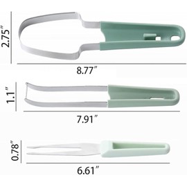 Watermelon Cutter Slicer Tool,3-in-1 Stainless Steel Watermelon Cutter Watermelon Popsicle Cutter Watermelon Fork Fruit Cutting Tool for Kitchen and Camping Utility Gadgets