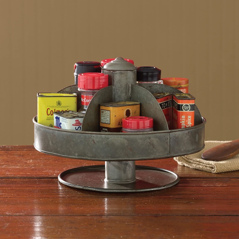 Park Designs Galvanized Lazy Susan Organizer, 10", Silver