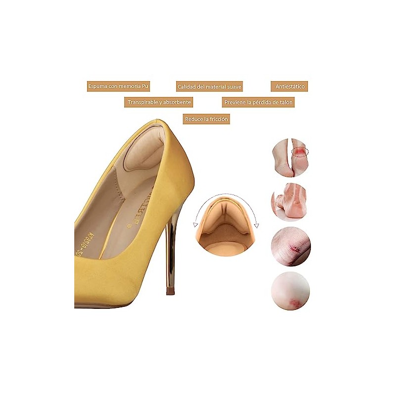 Almohadillas de Talón, Protectores de Talón, Adhesivas, Cómodas, Suaves, Zapatos,