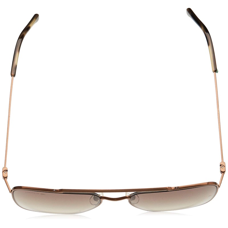 Lacoste Men's L105SND Aviator Sunglasses, Bronze/Gradient Khaki, 55 mm