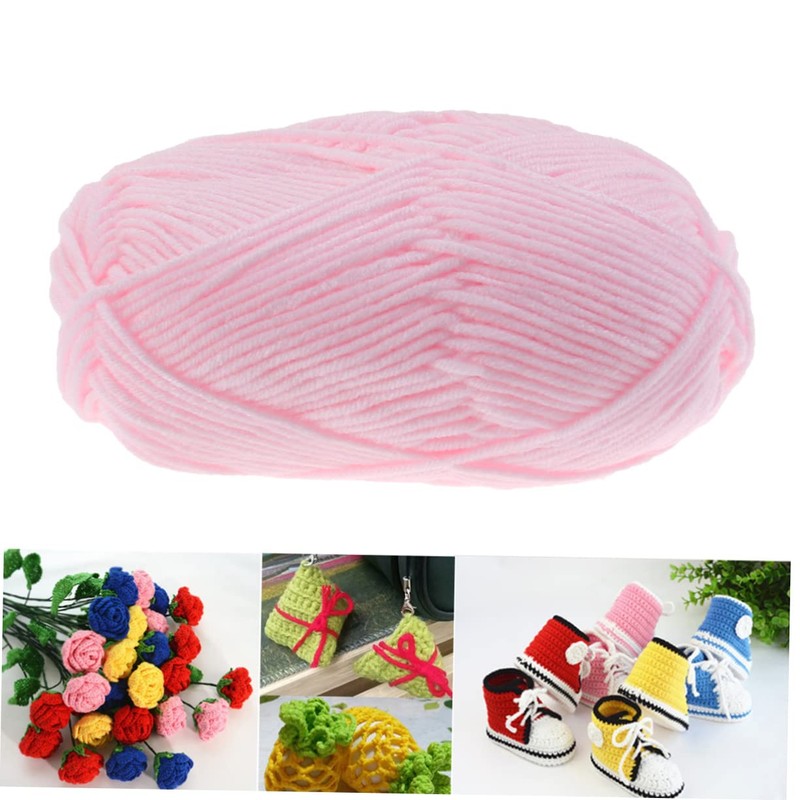 NOLITOY Milk Cotton Yarn Light Pink Chunky Hand Woven Knitting