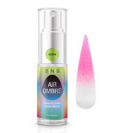 SNS Healthy Natural Nails SNS Air Ombre Nail Spray Powder (Pink, AO154) - Nail Art Manicure Designs Using Spray-On Tech - For Beginner Nail Techs & DIY Enthusiasts - Works With Dip Powder, UV Gel & Acrylic