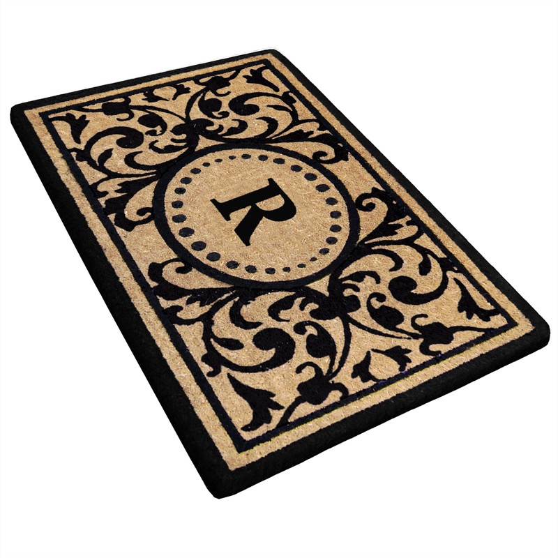 Heavy Duty 18" x 30" Coco Mat Heritage, Monogrammed R