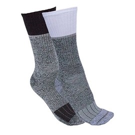 Carhartt - Calcetines de acero para hombre, 2 pares, Grey, Black, White, Shoe Size: 6-12 (Large)