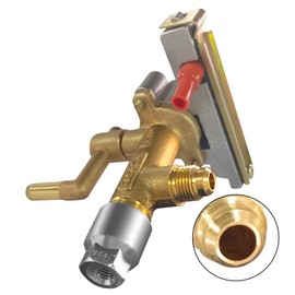 MENSI Outdoor Patio Heater Repair Replacement Parts Propane Gas Control Valve for GARDENSUN Brand Old Heaters with Orifice (Gas Valve with 90 Degree Elbow Orifice 1.6mm)