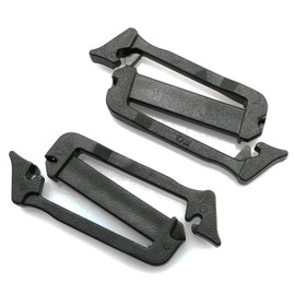 JCBIZ 8pcs Webbing Connecting Clip Black 25mm/ 1 Inch Webbing Connecting Clips Strap Buckle Tri Glides Slides Backpack Bag Clip