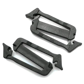 JCBIZ 8pcs Webbing Connecting Clip Black 25mm/ 1 Inch Webbing Connecting Clips Strap Buckle Tri Glides Slides Backpack Bag Clip