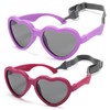 Flexible Heart Shaped Baby Polarized Sunglasses with Strap Adjustable Toddler