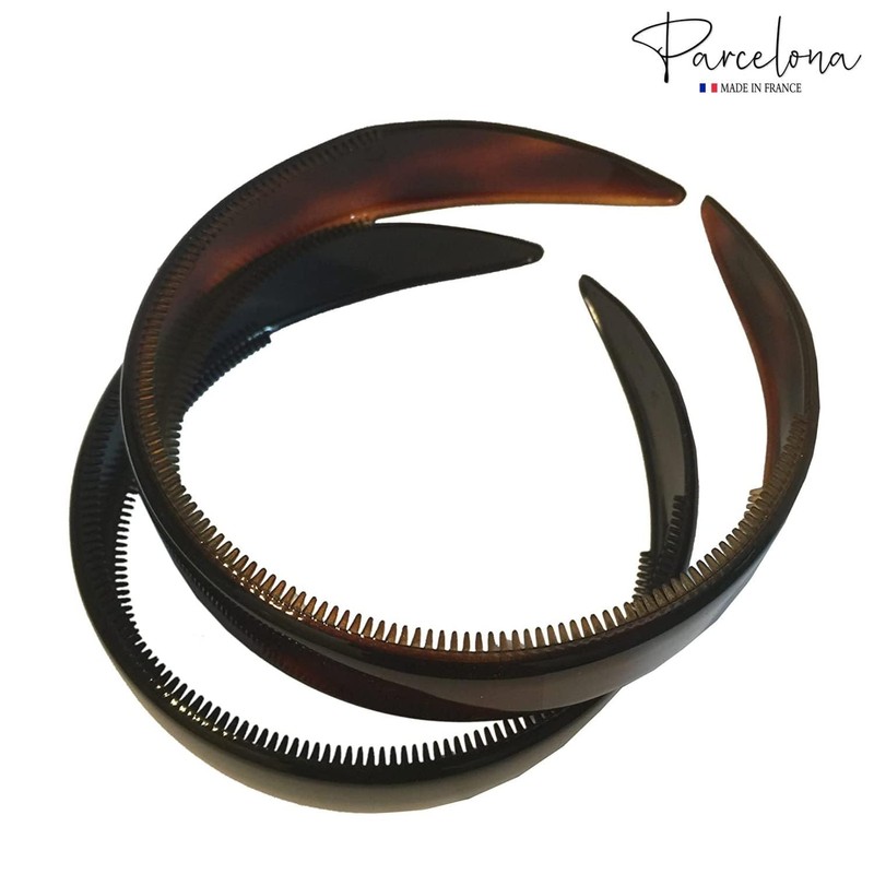 Parcelona French (Set of 2) Wide 1 Inch Tortoise Shell