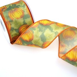 'Autumnal' Ribbon Pumpkin – 65 mm – 10 Yards – 3157 9