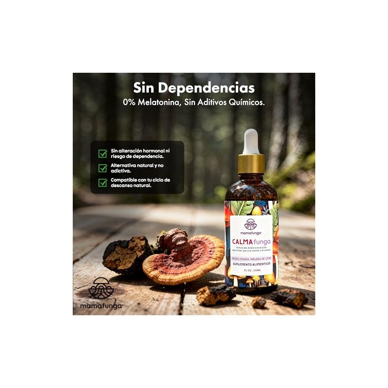 CalmaFunga - Tintura Adaptógena de Doble Extracción | Blend de