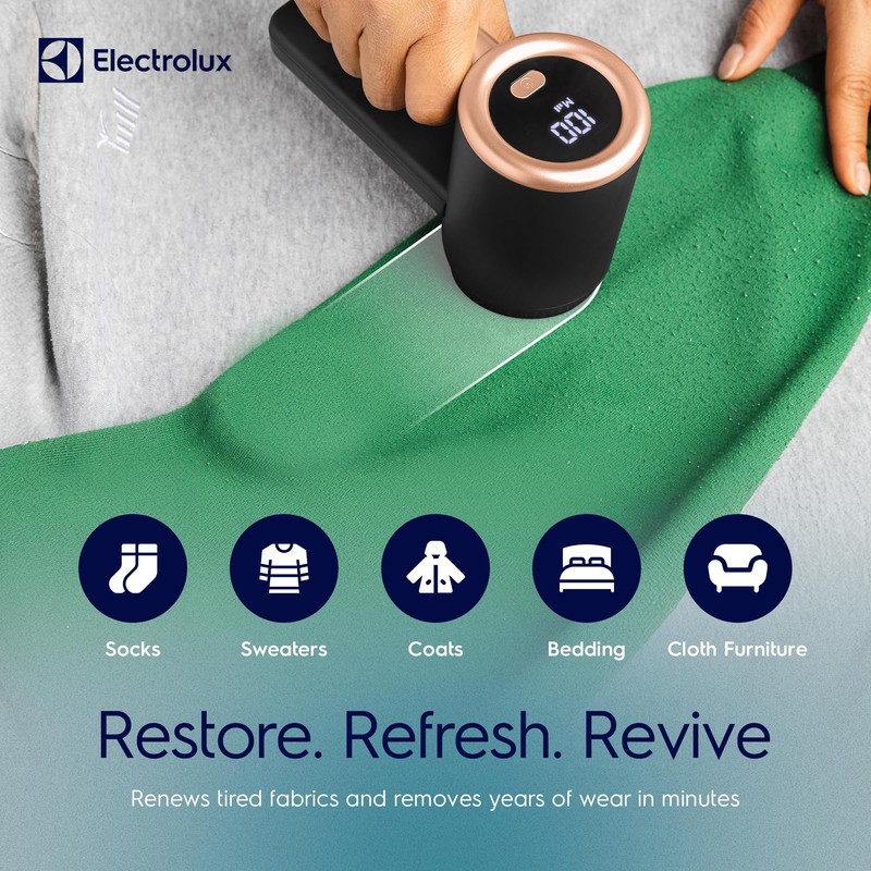Electrolux Rechargeable Fabric Shaver | 3-Speed Lint Remover for Clothes
