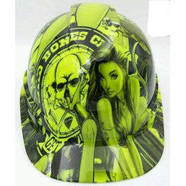 Wet Works Imaging Customized Pyramex Cap Style Green Bad Bones Club Hard Hat with Ratcheting Suspension