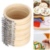 Zerodis 12Pcs Embroidery Hoop Set Hoops Circle Rings 9cm/3.5in Bamboo
