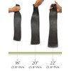 Frodio Clip Ins Hair Extensions Black: Seamless Long Silky Straight