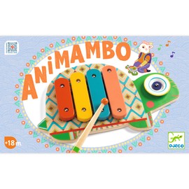 DJECO Animambo Cymbal & Xylophone Music Instrument - Colorful Tortoise Design Toddler Educational Musical Toy for Listening, Motor Skills & Coordination - Baby Toys for Girls & Boys, 18 Months+