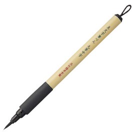 Kuretake XT5-10S Bijiji Brush Pen Bristle Brush, Medium Point, Black, Cerise, Set of 10
