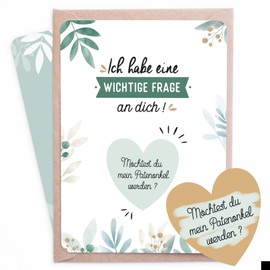 Manahia Scratch card godfather – golden heart – want to be my godfather – scratch card – christening godfather, ask godfather – announce pregnancy – christening announcement