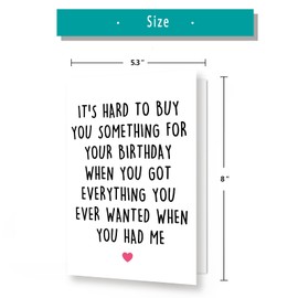 YiKaLus Naughty Birthday Card for Him Her