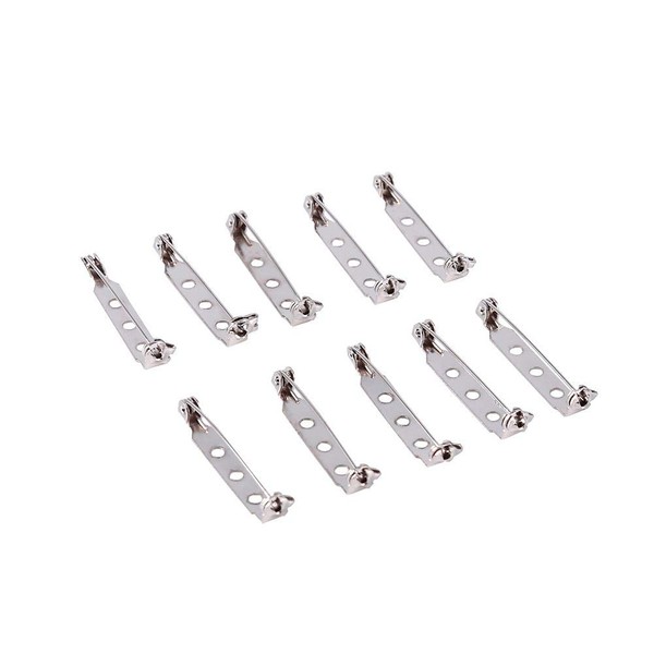 50pcs Safety Pin Bar Pins Brooch Lock Iron Safety Pin