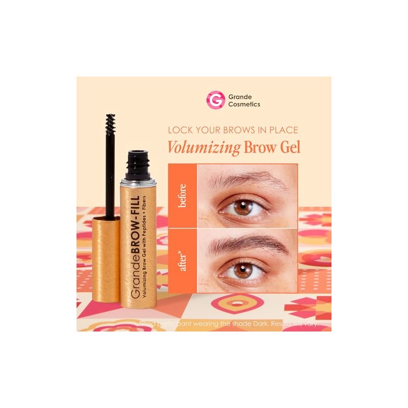 Grande Cosmetics GrandeBROW-FIL Volumizing Brow Gel, Medium, 0.14 fl. oz.