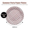 schone Summer Party Paper Plates – 10 Pack 23cm Gingham