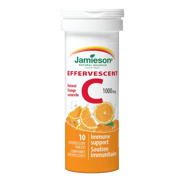 Jamieson Vitamin C 1000mg Effervescent Natural Orange 10 Packs