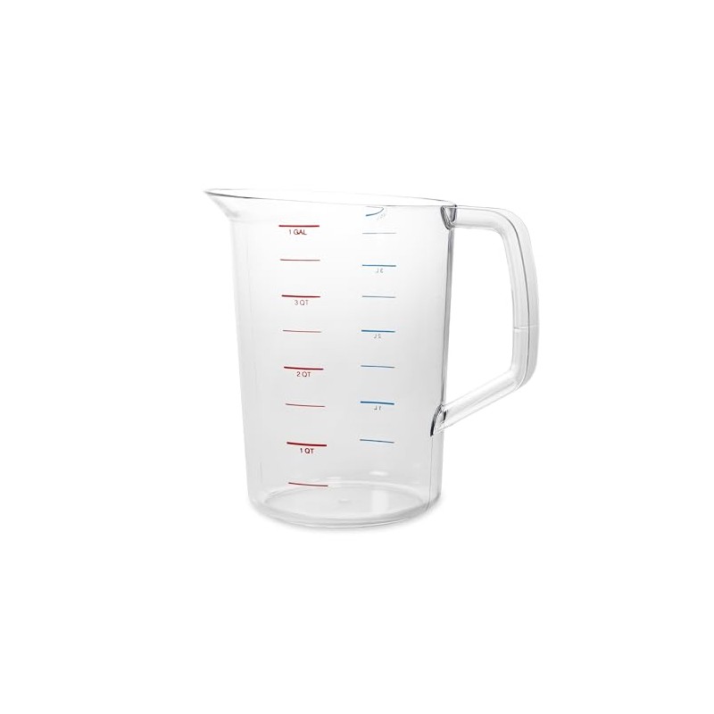 Taza medidora de goma, Transparente, 3,78L