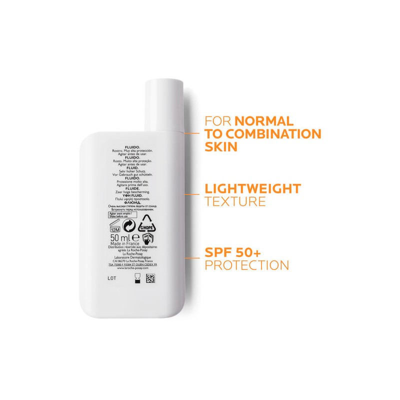 La Roche-Posay Anthelios Invisible Fluid Facial Sunscreen Spf 50+ 50mL