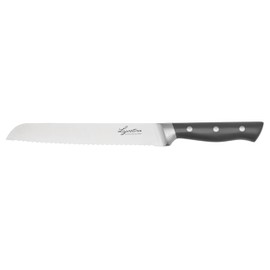 Lagostina Virtuoso, Coltello da Pane 20cm, Robusto e Resistente, Lama in Acciaio Inox, Manico Ergonomico Rivettato con Rinforzo, Elevata Affilatura, Taglio senza sforzo