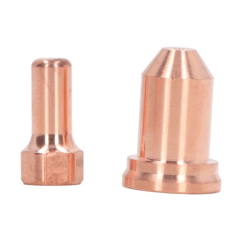 20Pcs Plasma Cutting Torch Nozzles Electrodes Brass Strong High Temperature