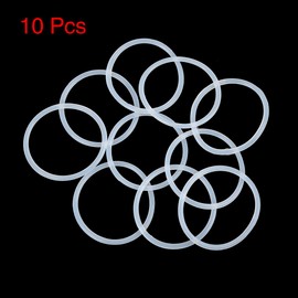 X AUTOHAUX Silicone O-Rings, 40mm OD 35.2mm ID 2.4mm Width VMQ Seal Gasket for Compressor Valves Pipe Repair, White, Pack of 10