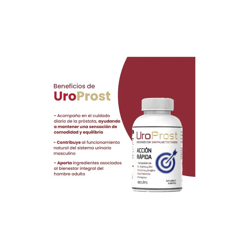 2 Pack Uroprost Suplemento Alimenticio Próstata 100 Caps