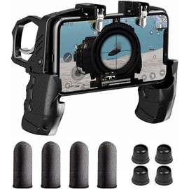 K21 Mobile Game Controller for PUBG/Call of Duty/Fortnite,aim Trigger Fire Buttons L1R1 Shooter Sensitive Joystick,Gamepad for 4.7-6.5 inch iPhone & Android Phone