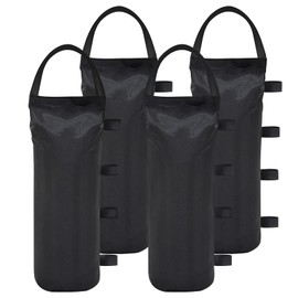 4Pcs 112 LBS Extra Large Pop up Canopy Weights Sand Bags, Leg Canopy Weights Sand Bags for Instant Outdoor Sun Shelter Canopy and Patio, Without Sands (Black)