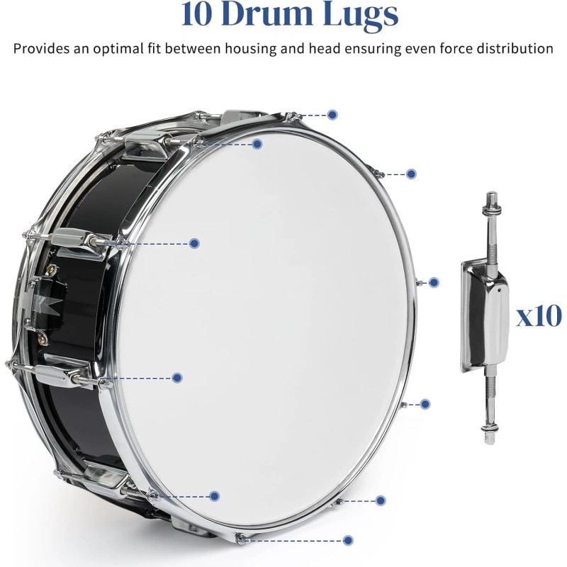 unbranded 14 x 5.5 inches Snare Drum Set, Marching Snare