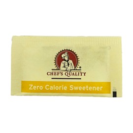 Chef's Quality Zero Calorie Sweetener, Sucarlose (Yellow), 1,000/1g packets