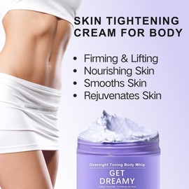 Overnight Skin Tightening Cream For Body- Overnight Toning Whip,Firming Body Lotion,Body Moisturizer for Skin Toning,Fast Absorbing,Reduce Fine Line,Smooth Skin,100g