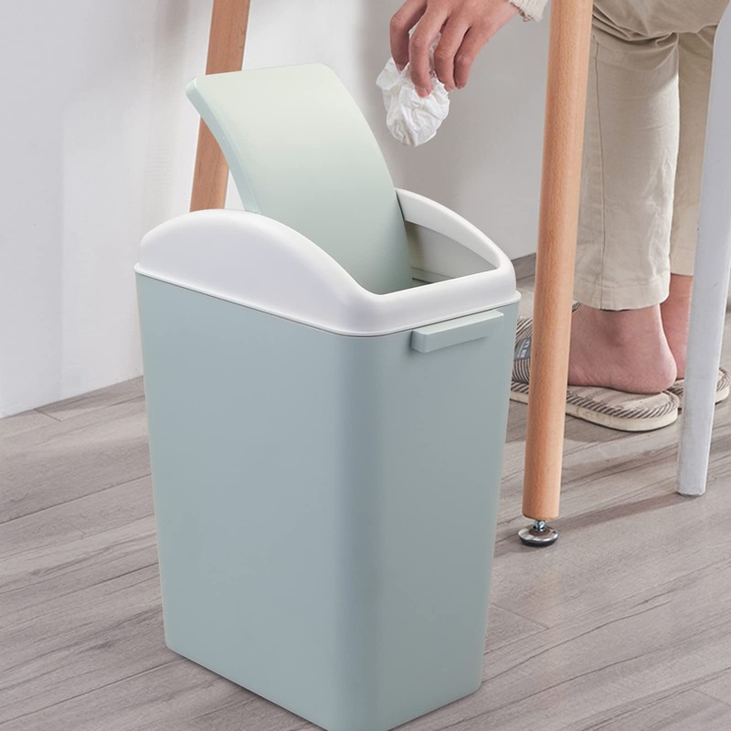Parlynies Cubo de basura, cubo de basura con tapa, cubo