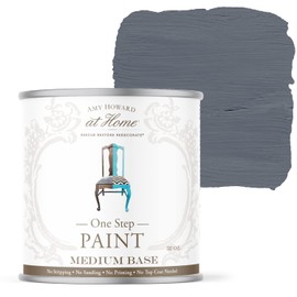 AMY HOWARD AT HOME: One Step Paint – Vanderbilt Gray – Chalk-Based Paint for Furniture, Cabinetry, and More. No Stripping, Sanding, or Priming! Made in the USA. Gray - Chalky Finish - 32 OZ