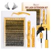 QUEWEL DIY Lash Extension Kit,320 Pcs Lash Clusters Kit 40D