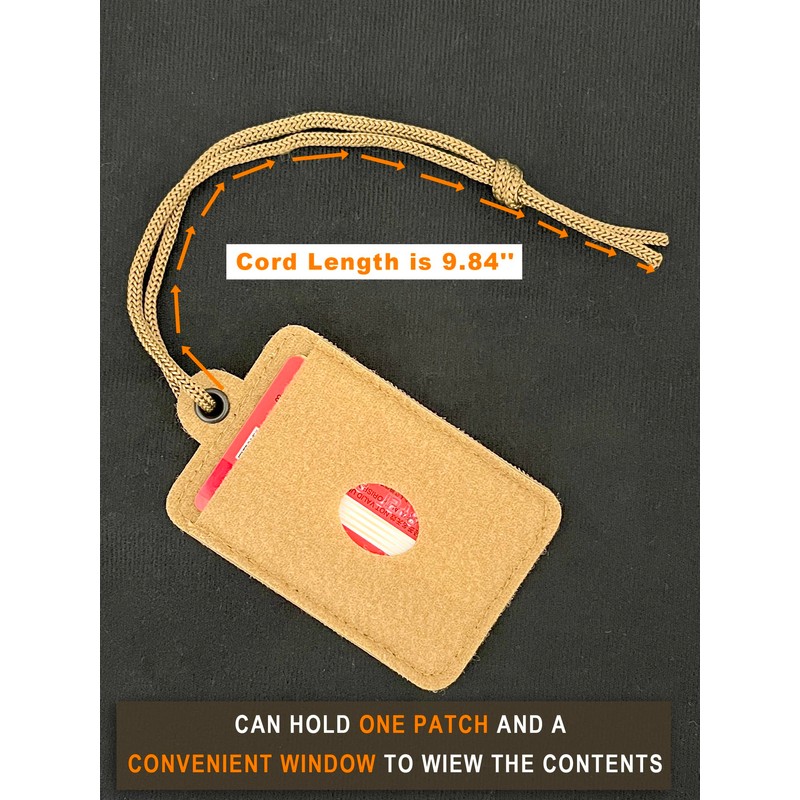 Tactical Molle Hanging ID Card Badge and Patch Holder with