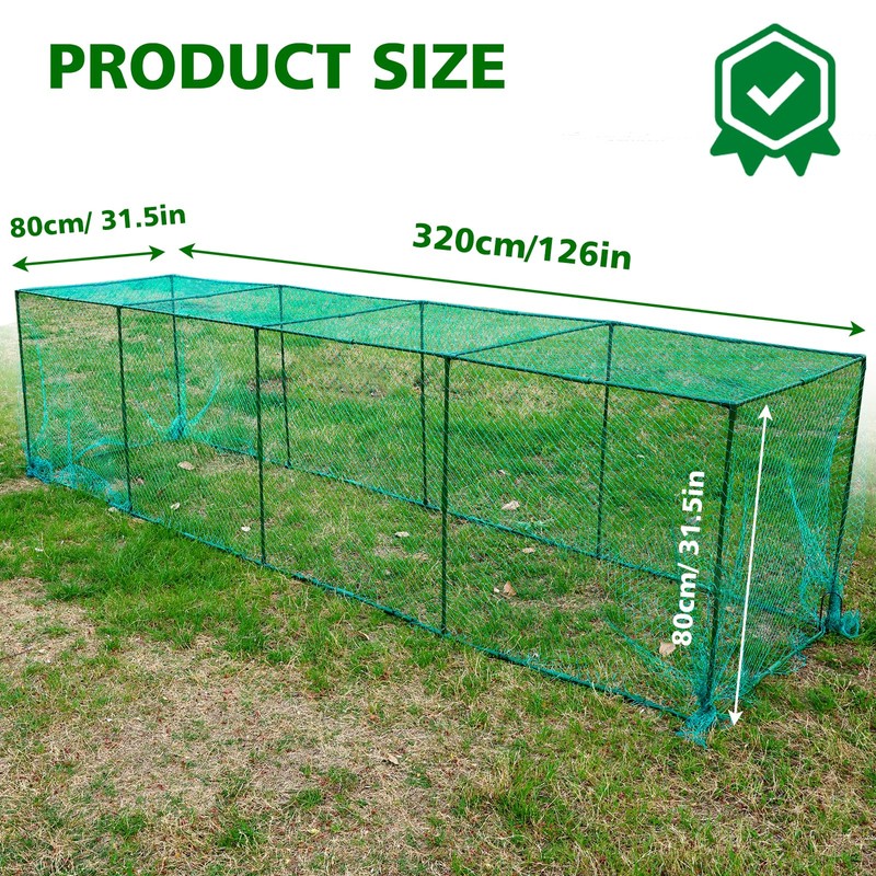 UNIFAMILY Large Chicken Tunnels,126 x 31IN Portable Chicken Coop Cube
