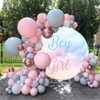 OERJU 6x6ft Gender Reveal Round Backdrop Boy or Girl Blue