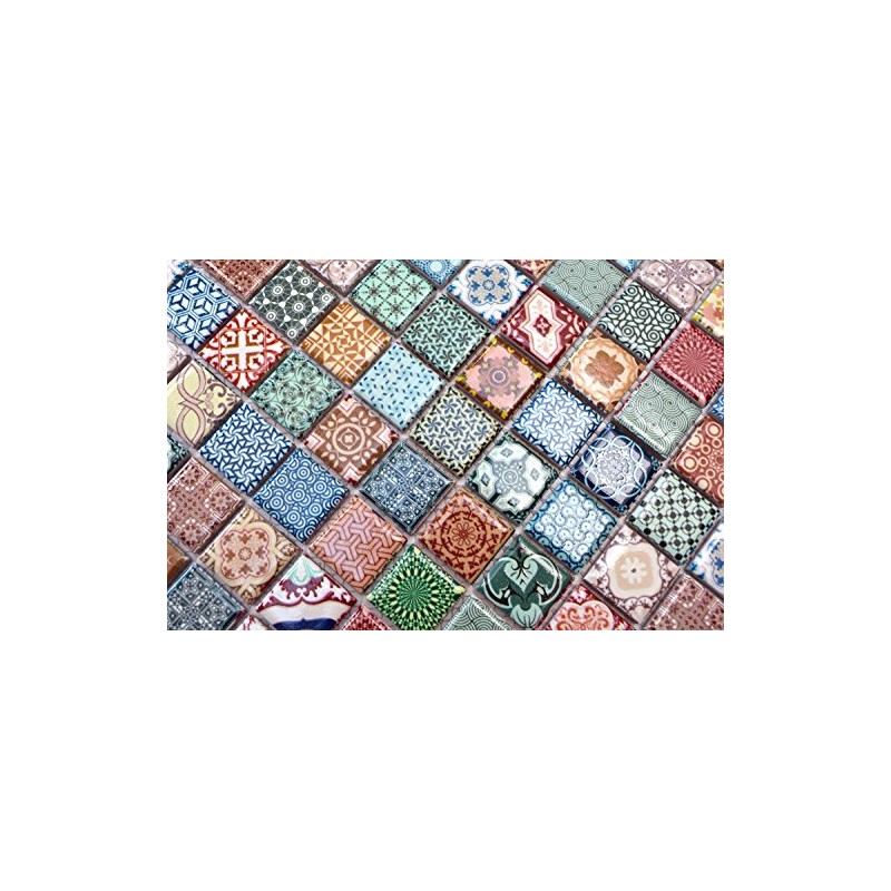 Retro Vintage Mosaic Tiles Mosaic Tiles Ceramic Mosaic Tile Multicoloured