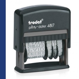 Trodat Printy 4817, stamp with letters & date (with 12 preset texts in German language)