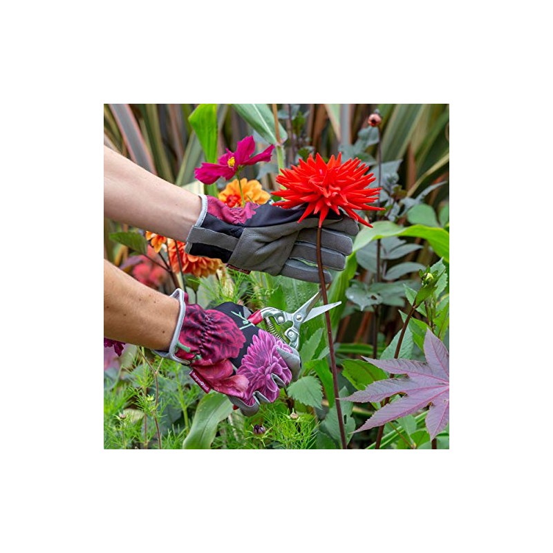 Burgon & Ball RHS British Bloom Ladies Gardening Gloves, Medium/Large