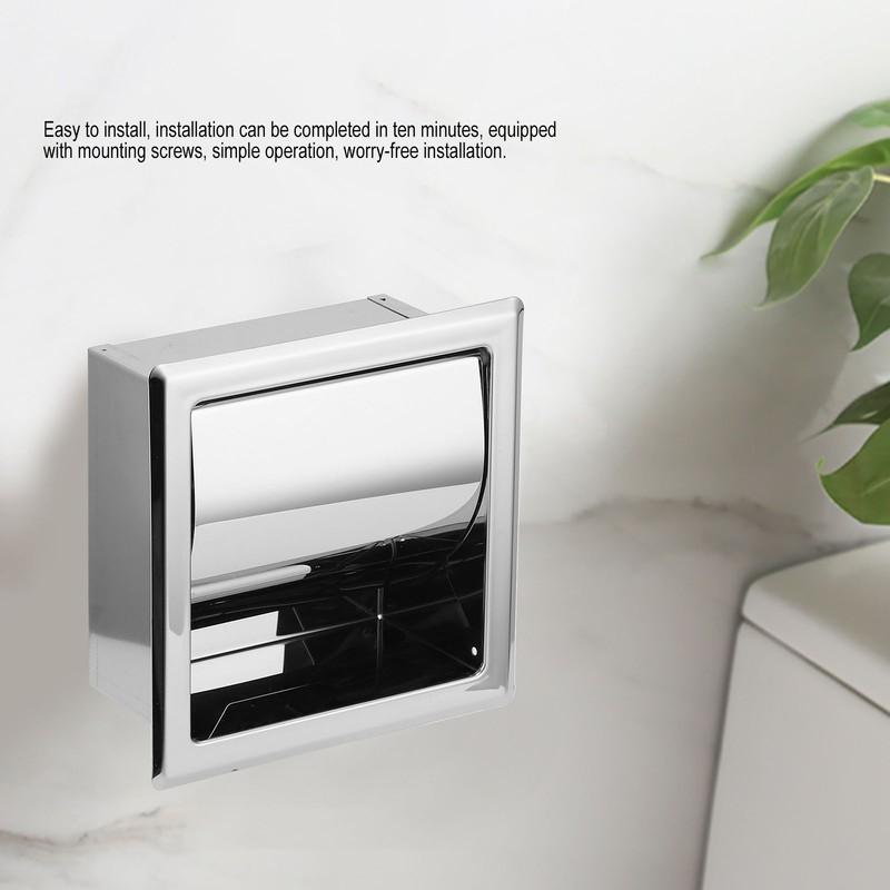 Mirror Surface Toilet Paper Holder Stainless Steel Paper Towel Rack