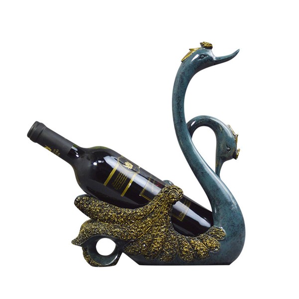 Fantes Swan Wine Holder Bottle Rack Counter Top Storage Stand